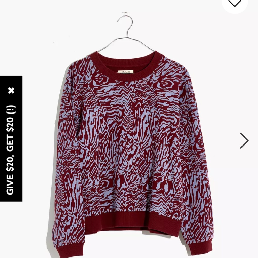 (Re)sourced Cotton Oversized Sweatshirt in Tigerized Print XS